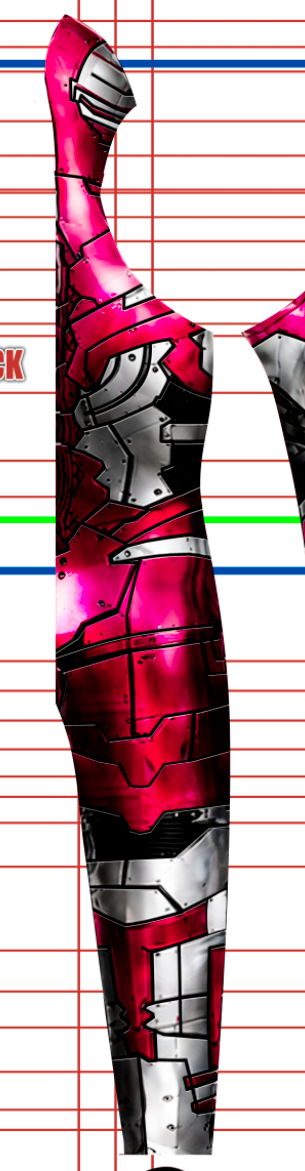 Armored Ultraman v1 5 Armored Ultraman cosplay costume pattern from the Netflix anime, red and silver metal armor with blue color-timer chest light, armored leg panel and foot piece, custom dye sublimation design by 4NEO Designs