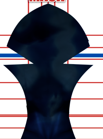 Spiderman Symbiote v2 5 Symbiote Spider-Man v2 suit hood and mask piece in deep navy-black mottled texture with a pointed cowl shape.